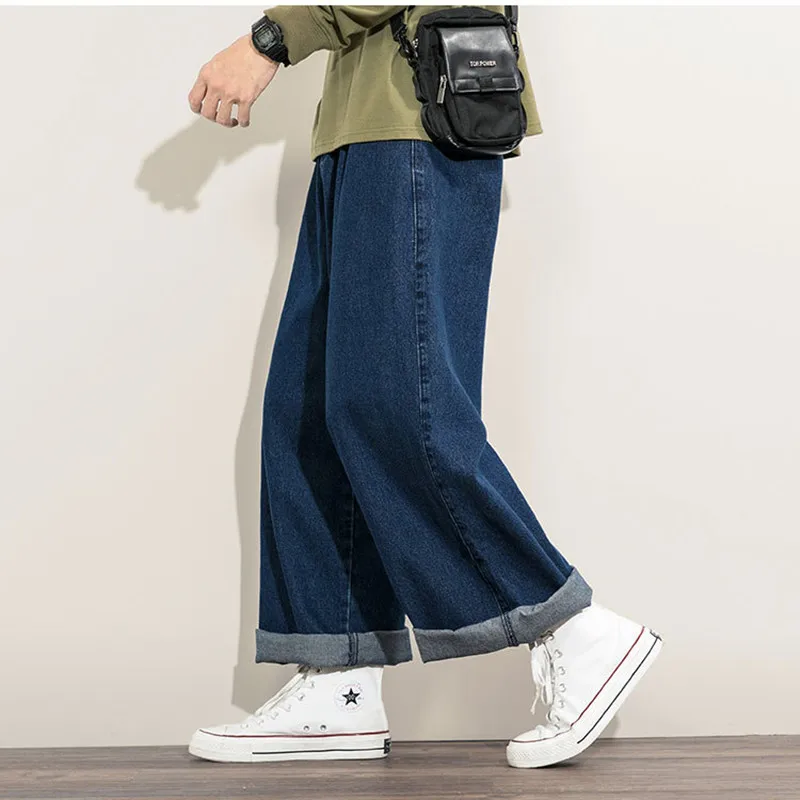 

Casual Solid Straight Jeans Mens 2021 Harajuku Streetwear Men Casual Denim Pants Male Fashion Men Clothing