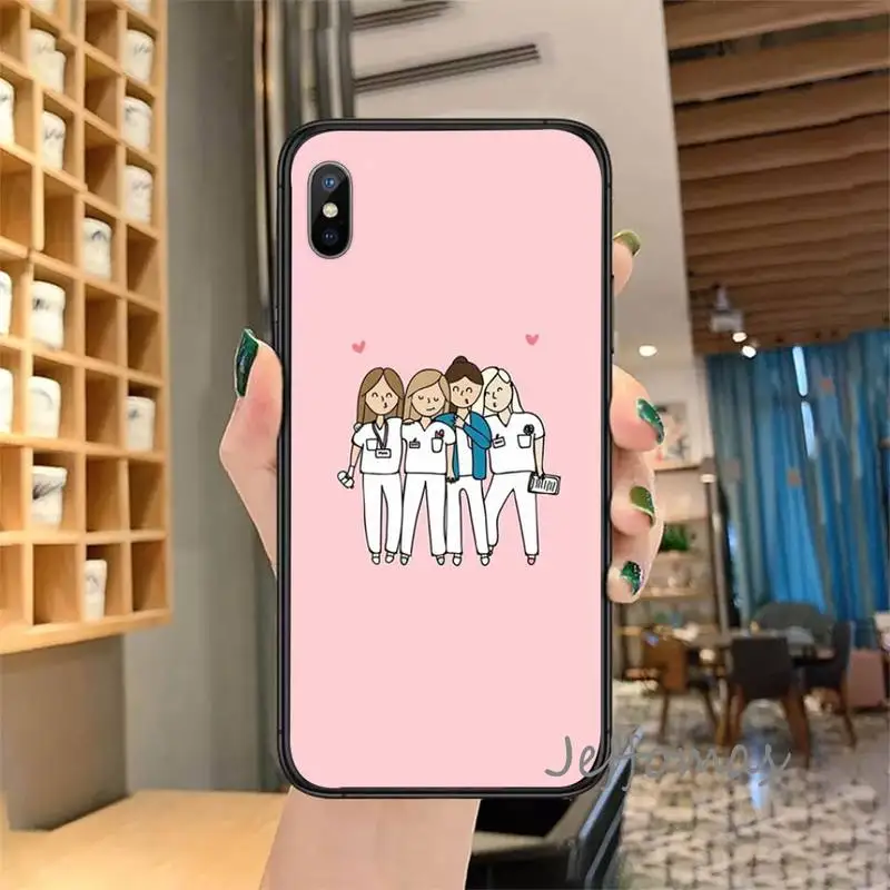 

Cartoon doctor Nurse angel Phone Case for iPhone 11 12 pro XS MAX 8 7 6 6S Plus X 5S SE 2020 XR