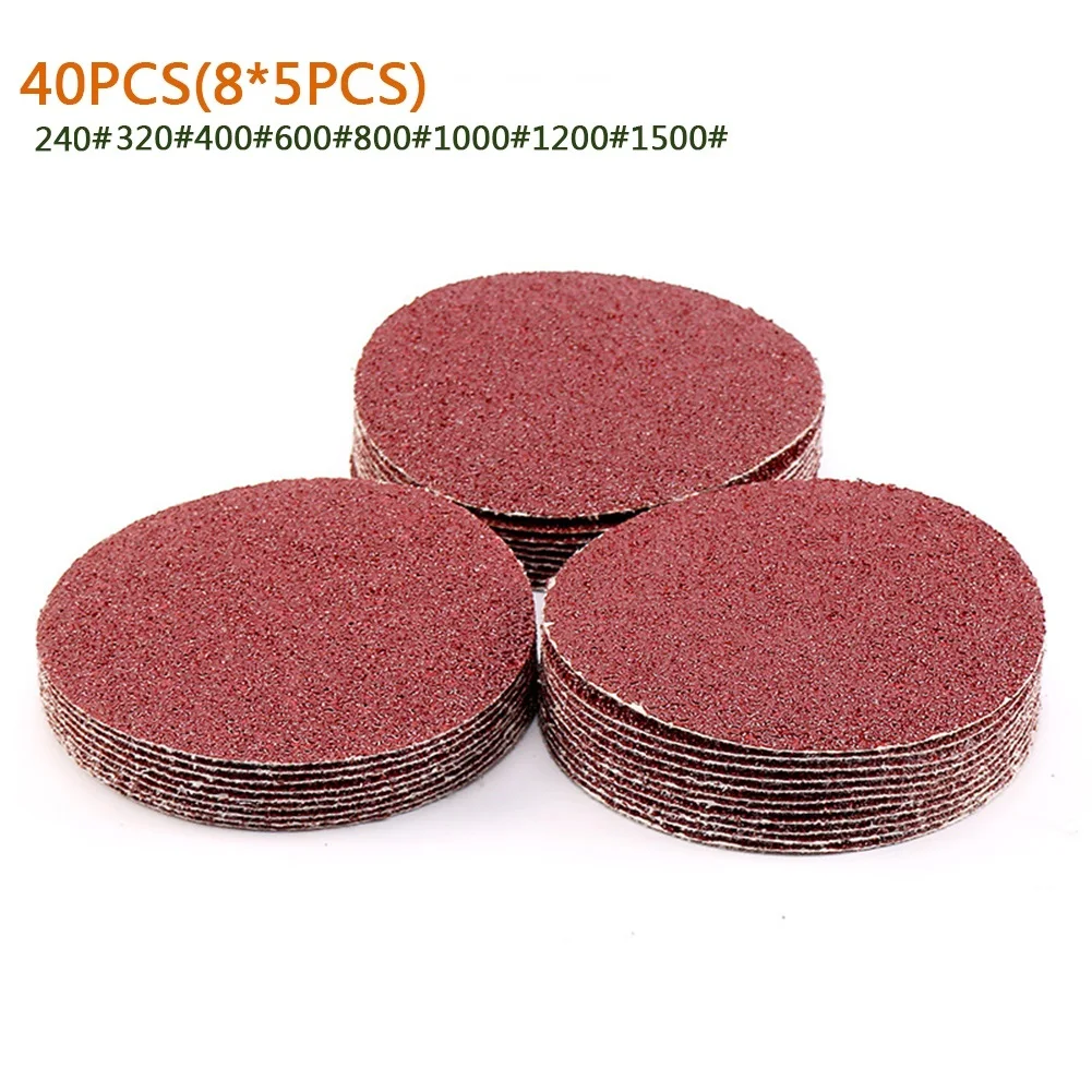 Шлифовальный диск наждачная бумага Флокированная 40 шт круглый 3 &quot/75 мм крюк и