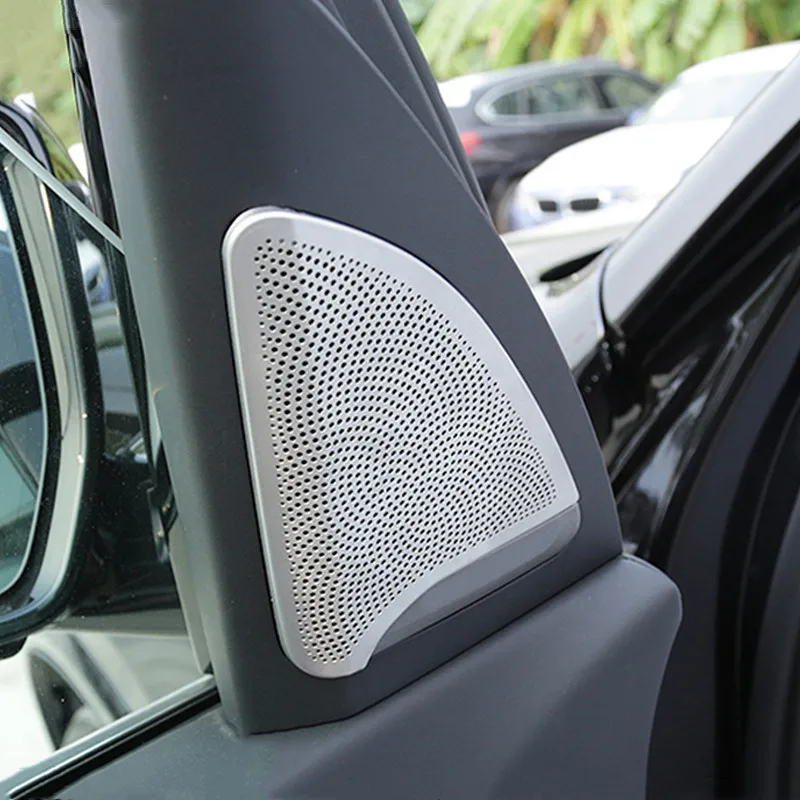 

Car Styling A-pillar Stereo Audio Speakers Decoration Frame Cover Trim Stickers For BMW X5 G05 2019 Interior Auto Accessories