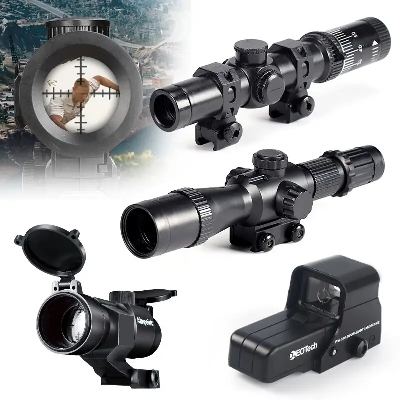 

Battleground AWM Really 8x Adjustable Holographic Laser Aiming Instrument 6x Mirror 815 Water Gun Universal Accessories