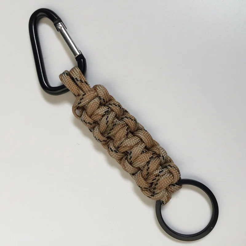 

Outdoor Camping Paracord Rope Carabiner Keychain Chain Ring Military Cord Survival Kit Emergency Multifunction Tools Equipment