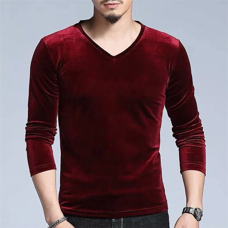 

Dropship plus sizeMen's Winter velvet blouse,8 colors big size 5XL 6XL 7XL Spring and Autunm V-neck casual velour shirts blusas