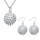 Комплект из колье и серёг, из серебра 925 пробы