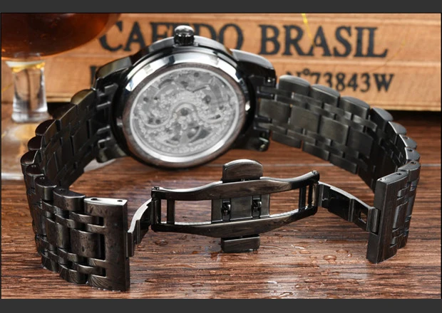 

AESOP Mens Watches Stainless Steel mechanical watch Waterproof Fashion Business Luminous Watch for Men Chronograph Wristwatch