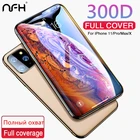 Закаленное защитное стекло 300D с полным покрытием для iPhone X XR XS Max 11 Pro 9H, защитная пленка для экрана iphone 11 Pro Max, жесткое стекло