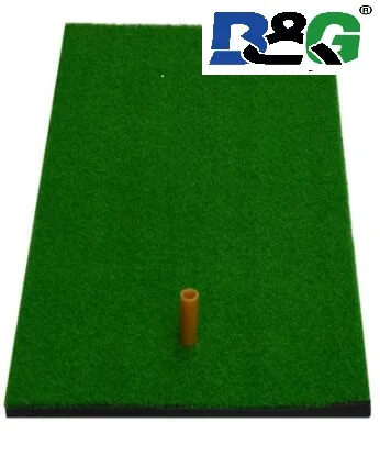 BG Brand Indoor/outdoor Backyard Golf Mat Training Hitting Pad Practice Rubber Tee Holder Grass Mat Grassroots Green 60cm x 30cm