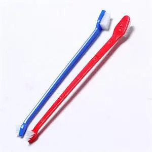 

Dog Cat Cleaning Toothbrushes Pet Toothbrush Dog Brush Breath Double Head Teeth Care For Dogs Pet Supplies Random Color