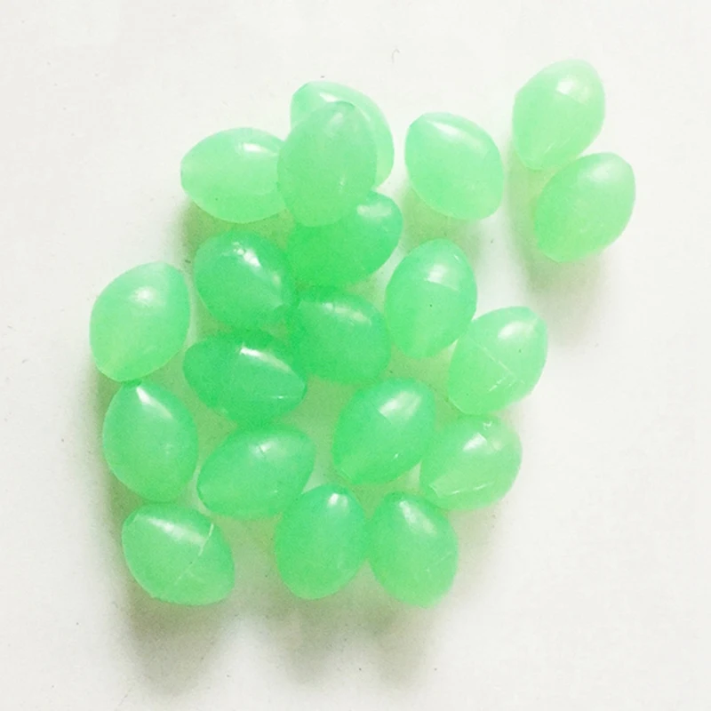 

1set Fishing Needle Luminous Beads & 900Pcs/Box Fishing Floats Beads Multi Size Oval Luminous Fishing Beads Bass Bait