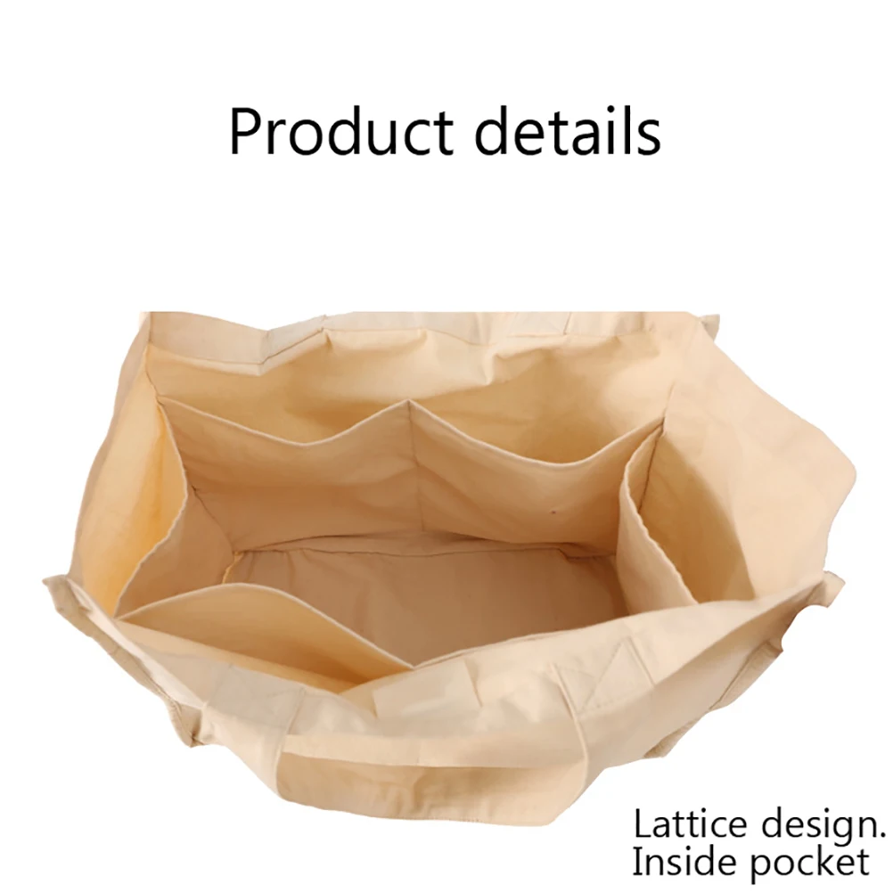 

Tote Shopping Bags Reusable Multi-Pocket Shopping Bags Washable Eco-Friendly Cloth Beach Perfect Picnic Bags With Handles