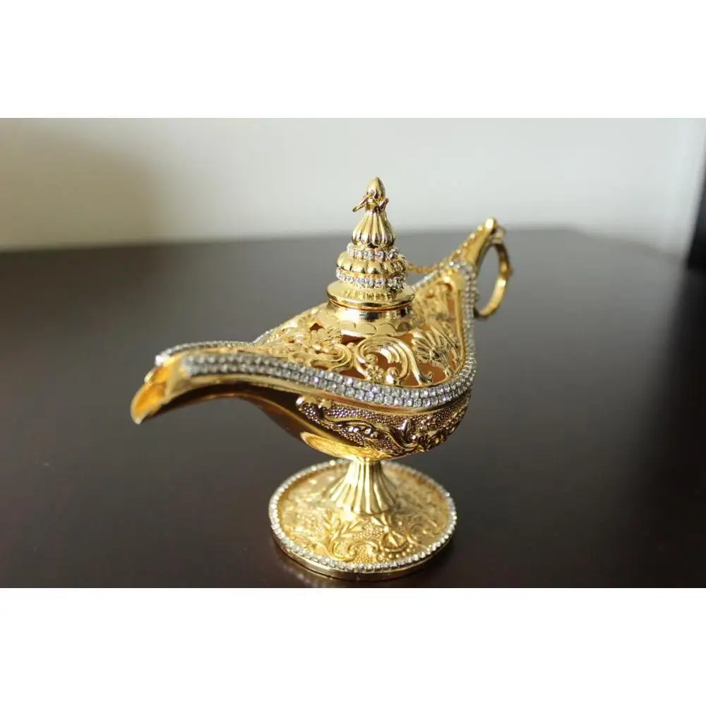 Традиционный SWAROVSKI покрытием Аладдина Джина лампа ALADDIN'S волшебная золотого