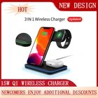 Беспроводное зарядное устройство Qi 3 в 1, 15 Вт, подставка для iPhone 12 11 XS XR X 8 AirPods Pro, зарядная док-станция для Apple Watch iWatch 6 5 4 3