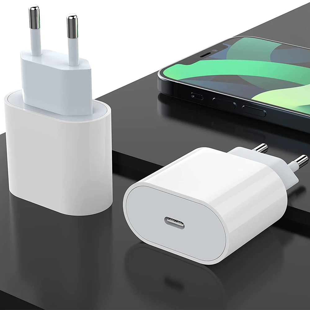 

10pcs/20W Fast Charging PD Charger A2305 A1692 9V 2.22A For 11 12 Pro Max Genuine USB Type C Port EU US Travel Power Adapter