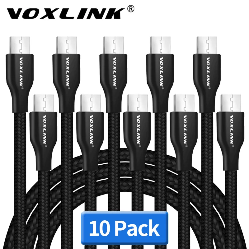 VOXLINK Micro USB кабель 2.4A телефон Быстрый для зарядки Xiaomi Redmi Note5 передачи данных Samsung