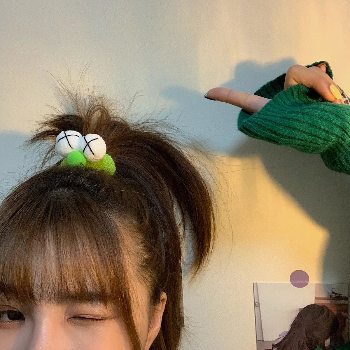 Новинка 2021, повязки для волос для девочек, красивые украшения для волос, модные пушистые головные уборы с большими глазами для прически «кон...