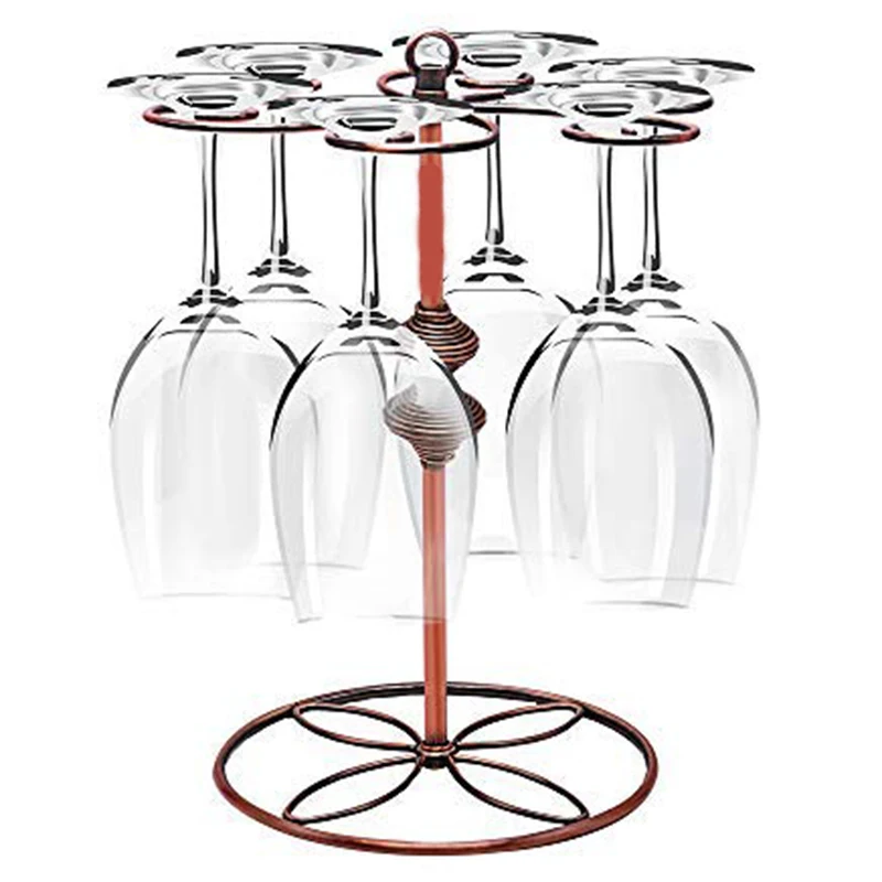 Scrollwork бронзовая стойка для винного стекла элегантный отдельно стоящий держатель