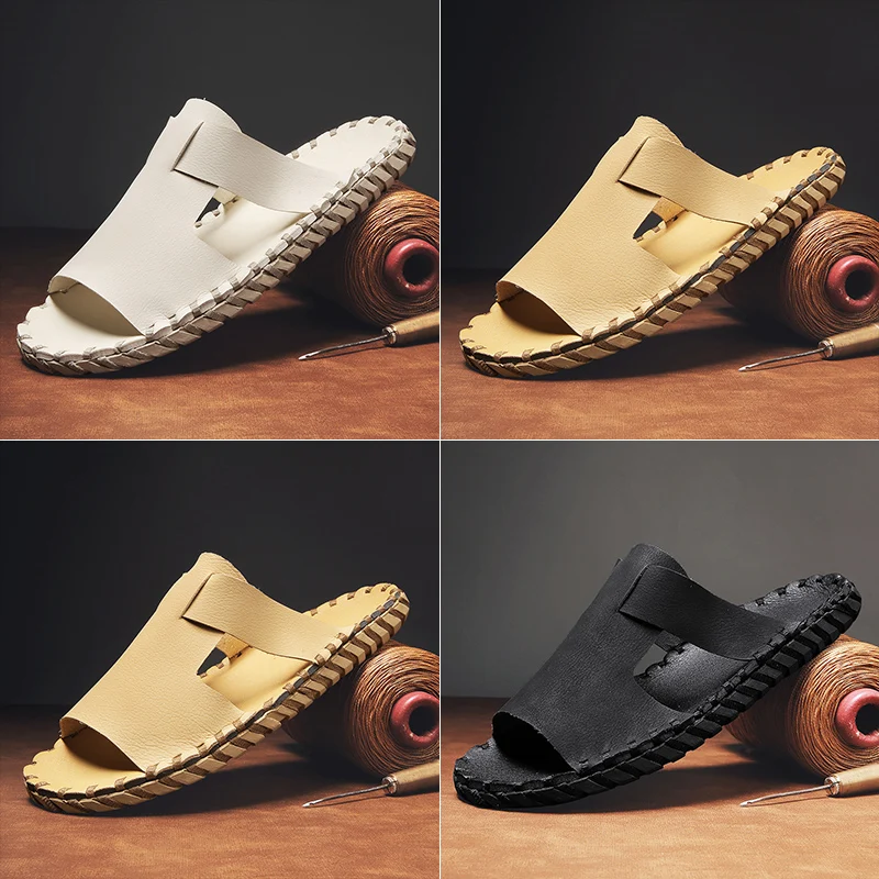 

Summer Men's Sandals Casual Beach Shoes High Quality Soft Sole Sandals Retro Style Trendy Mens Shoes