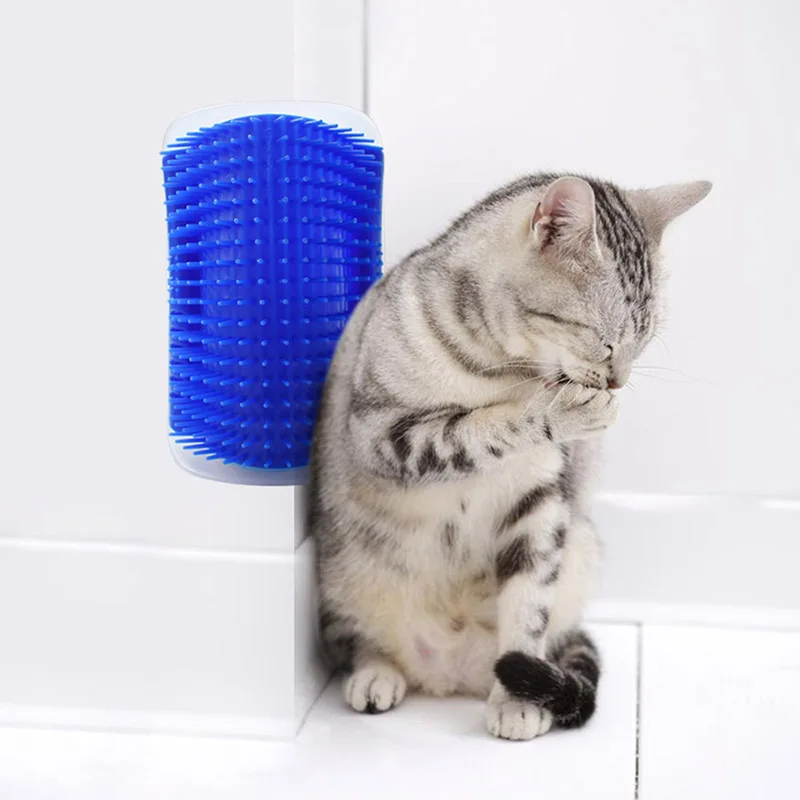 

Cat Self Groomer Brush Pet Grooming Supplies Hair Removal Comb for Cat Dog Hair Shedding Trimming Massage Device with Catnip