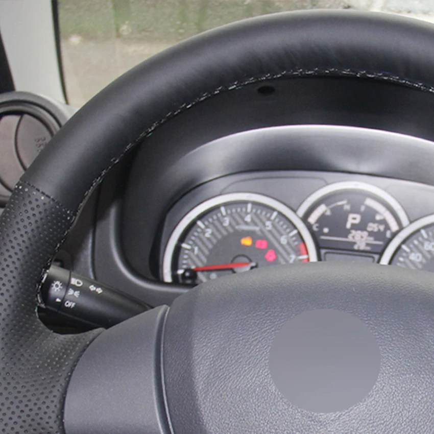 MEWANT черный чехол на руль автомобиля из натуральной кожи для Suzuki Jimny 2015 аксессуары