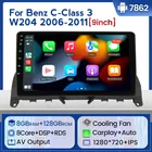 8 + 128G IPS DSP RDS Android 11 автомобильный Радио мультимедийный плеер Авто Стерео для Mercedes Benz C Class 3 W204 2006-2011 GPS навигация