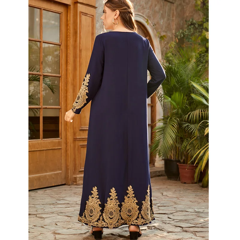 

Abaya for Woman Pakistan Ramadan Embroidery Lace Purple Plain Maxi Dress Middle East Robe Loose Long Sleeve Islamic Clothing