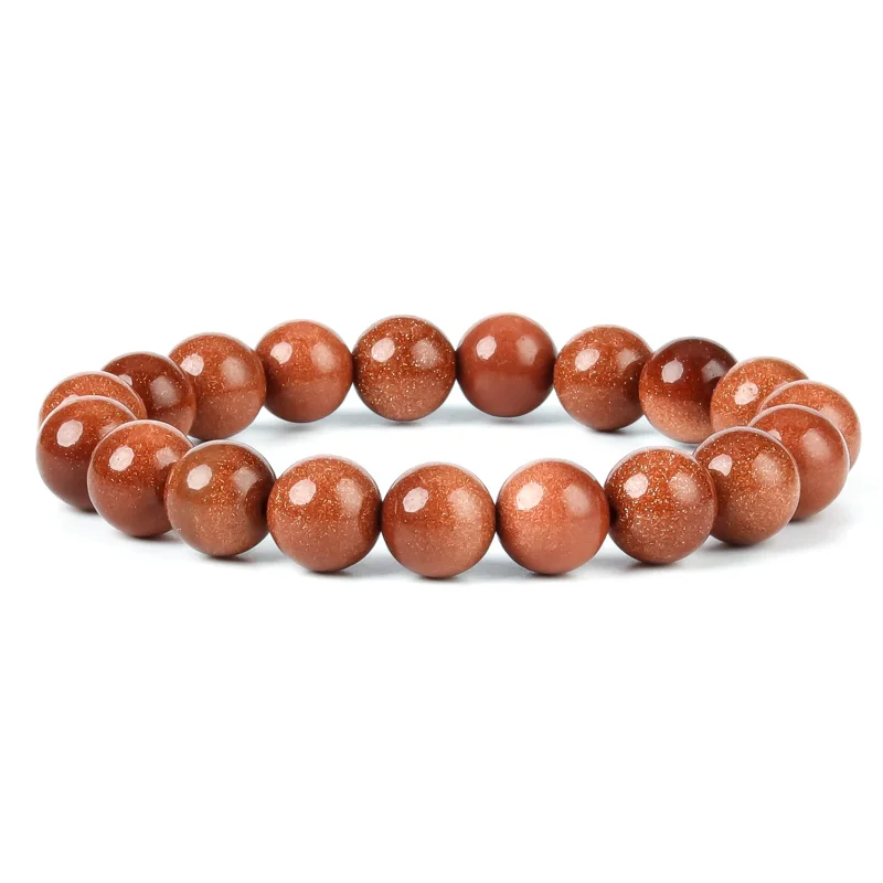 

Fashion Jewelry 6/8/10MM Golden Sand Bracelet Suits Charming Amulets for Men and Women to Increase Crystal Energy