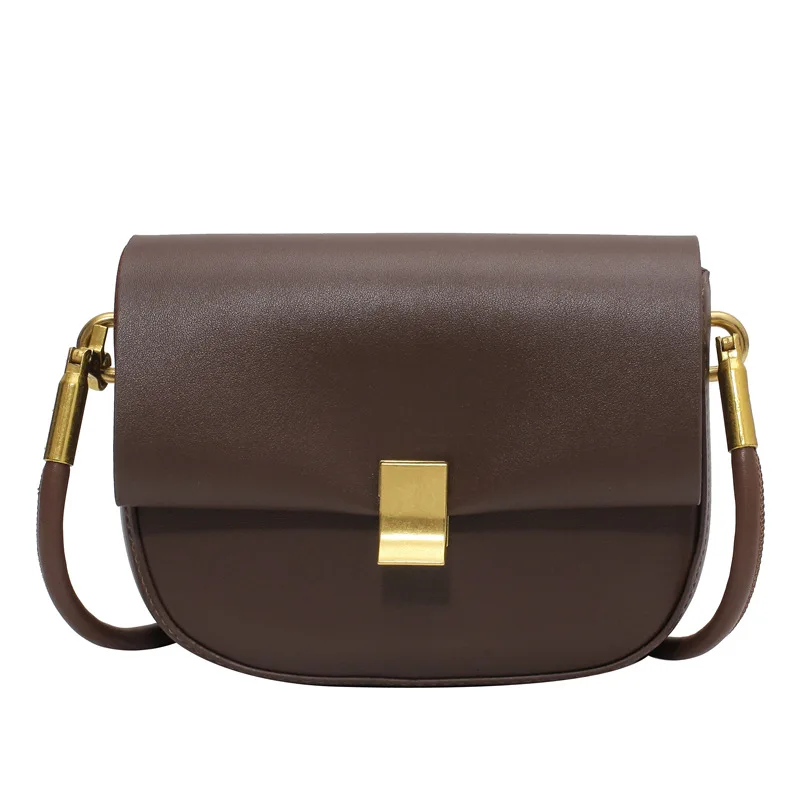 

Bag Women's Bag 2020 New Fashion Trend Joker Retro Saddle Bag Women's Semi-round Soft Leather Shoulder Messenger Bag