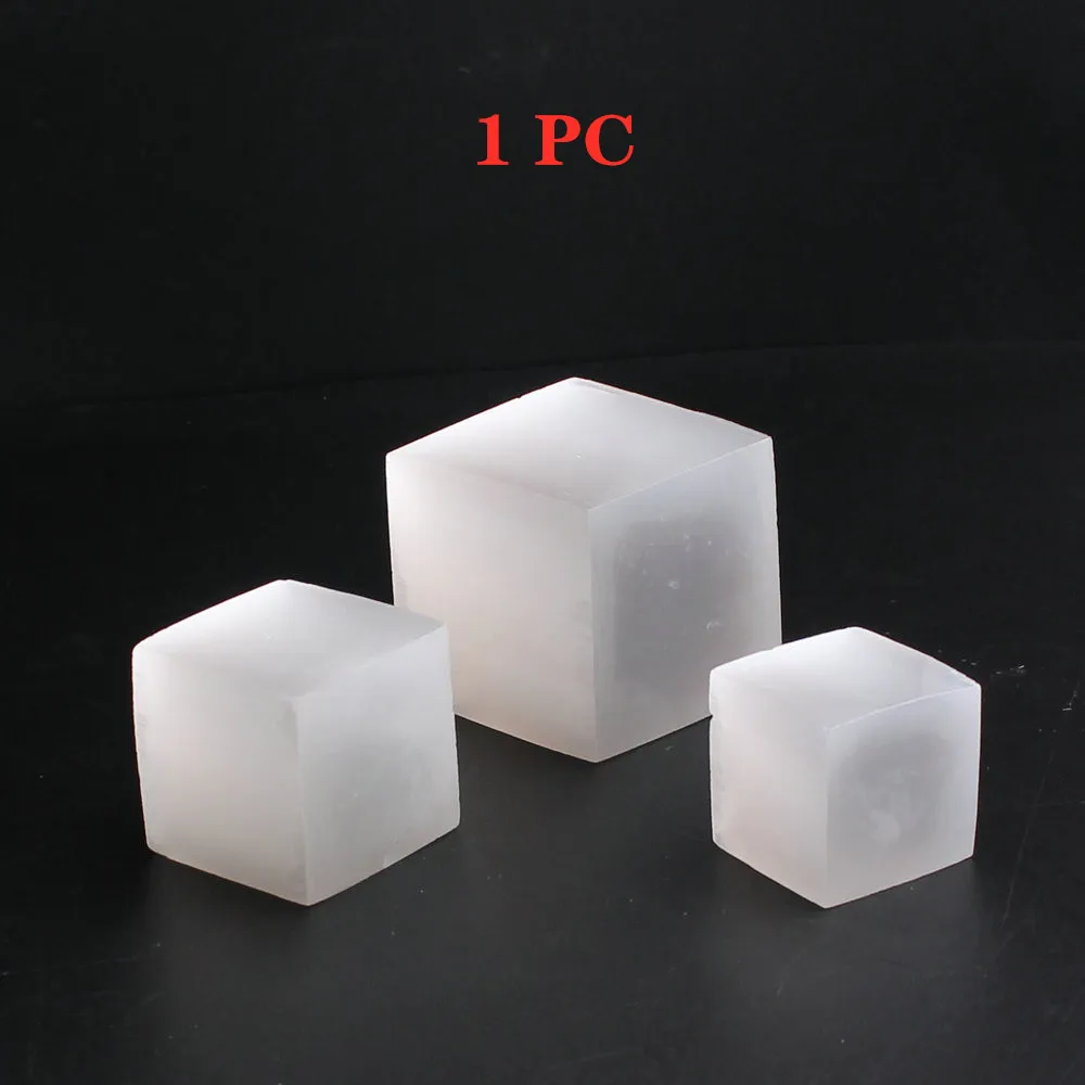 1 шт. натуральный белый селенит квадратный кварцевый кристалл куб камень