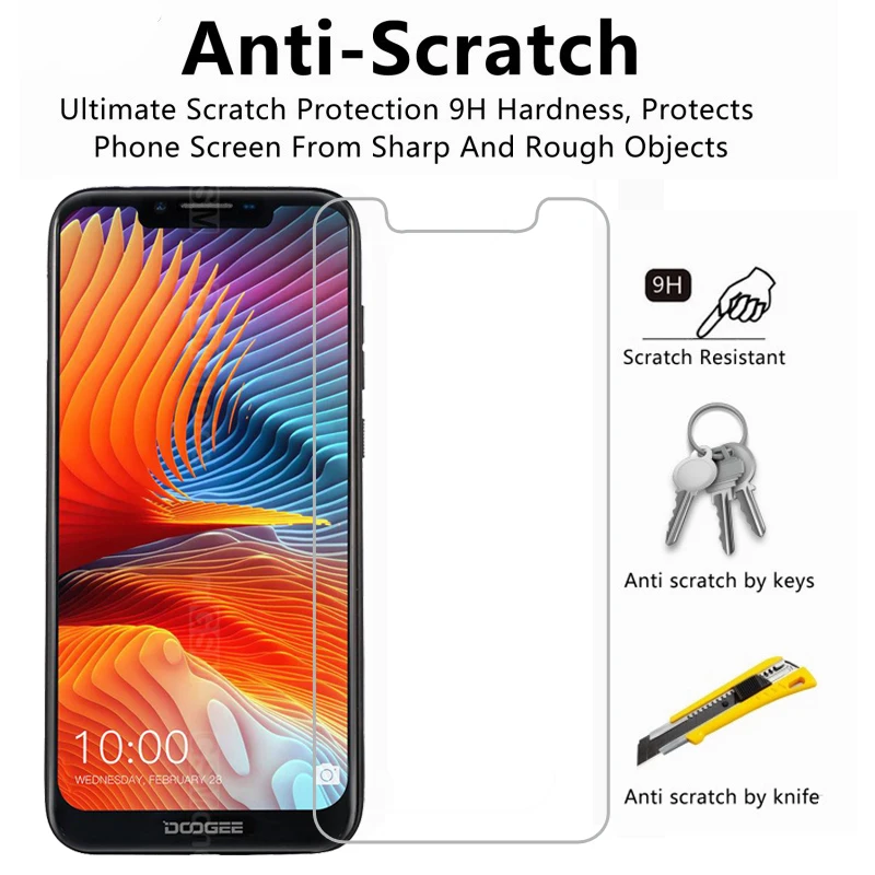 Закаленное стекло Для Doogee BL5500 Lite 6 19 дюйма 9H Взрывозащищенная искусственная
