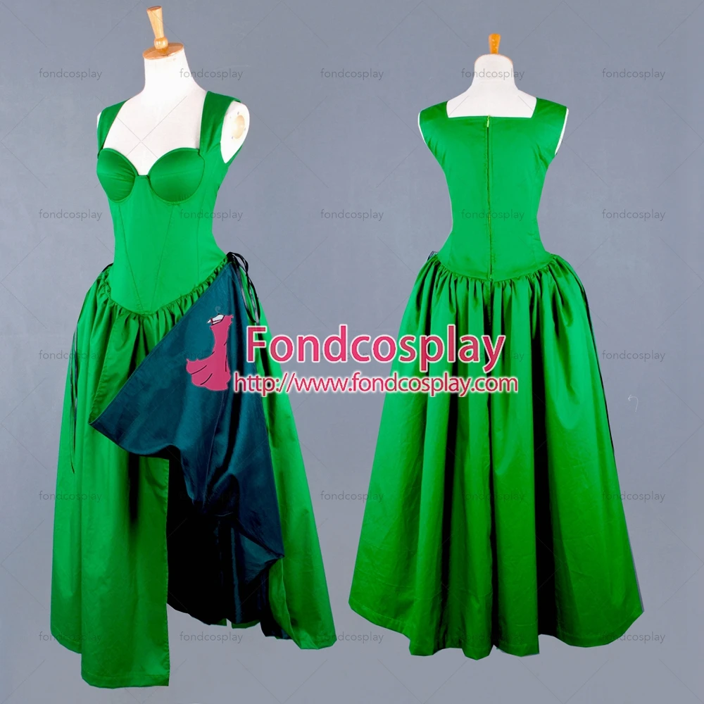 

fondcosplay O Dress The Story Of O With Bra Green Taffeta Dress nude breasted Cosplay Costume Tailor-made[G743]