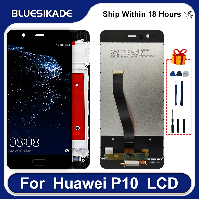 

Дисплей 5,1 дюйма для HUAWEI P10, сенсорный экран для HUAWEI P10, ЖК-дисплей, VTR-AL00 VTR-AL01 VTR-L09, дисплей в сборе, запасные части