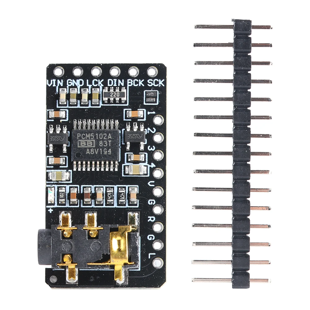 Интерфейс Topping I2S PCM5102A DAC декодер GY-PCM5102 модуль плеера для Raspberry Pi pHAT плата формата