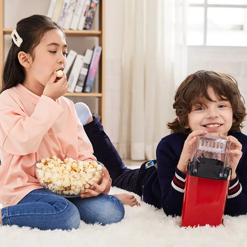 

Easy Carry Electric Hot Air Popcorn Maker Retro Machine Cinema Home Gastronomic