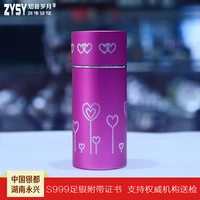 s999 sterling silver products baking varnish oil simple and fashionable vacuum flask office cup gift cup couple cup no tea leak