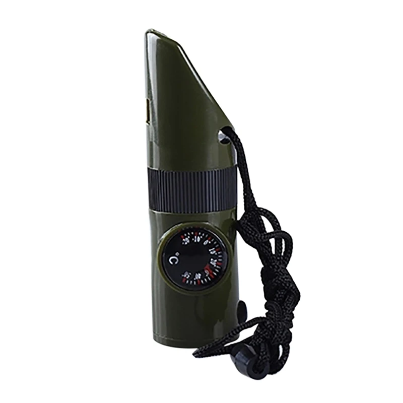 Многофункциональный свисток 7 в 1 со светодиодной лампой compassmeter увеличивающее