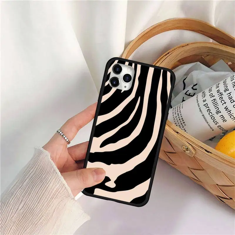 

zebra print clip art Phone Case for iPhone 11 12 pro MINI XS MAX 8 7 6 6S Plus X 5S SE 2020 XR