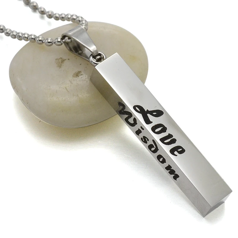 Серебряный цвет из нержавеющей стали Вера Любовь Надежда мудрость бар Шарм