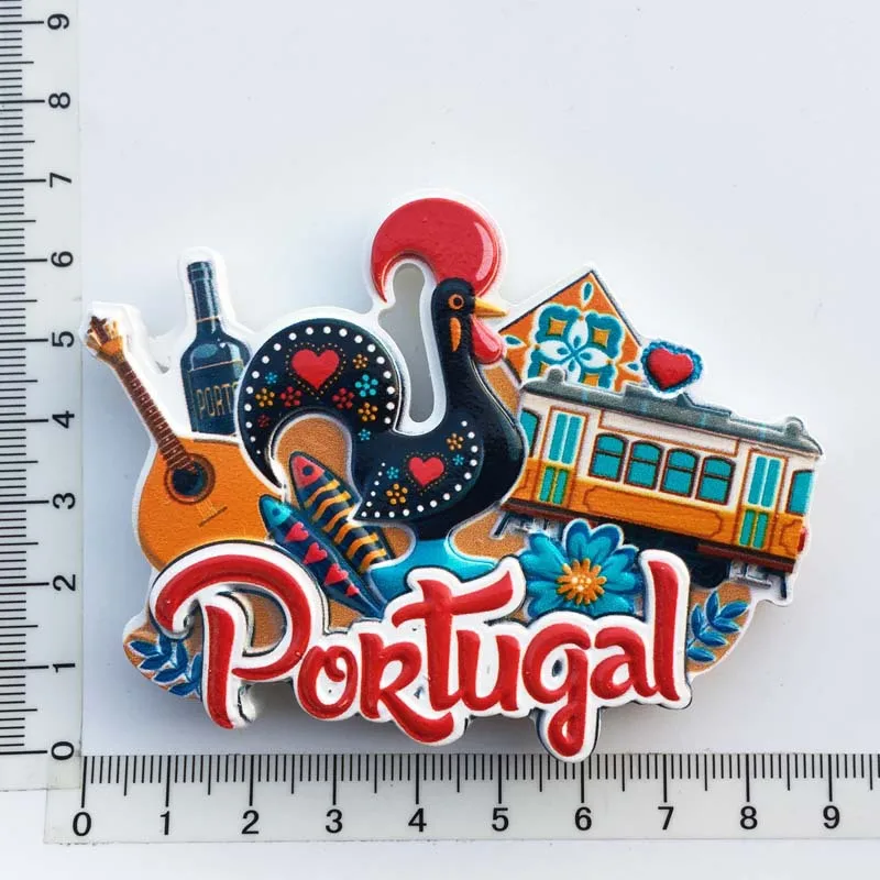 Fridge Magnets Souvenir Portugal Geographical Indication Decorative Magnetic Refrigerator Sticker 3D Resin Craft Tourism Gifts | Дом и сад
