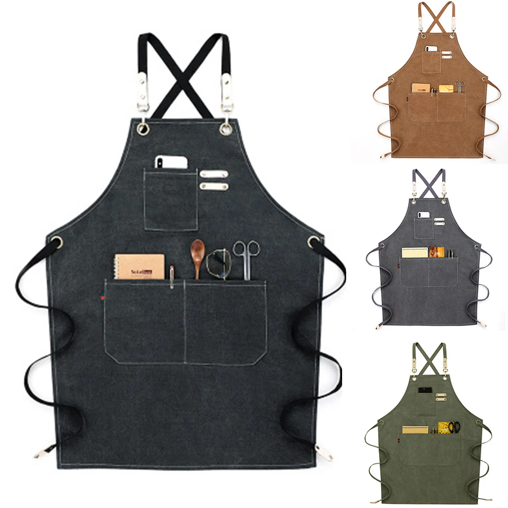 

New Arrival Canvas Working Apron Collector Multifunctional Tool Storage Apron for Gardening Studio DSA