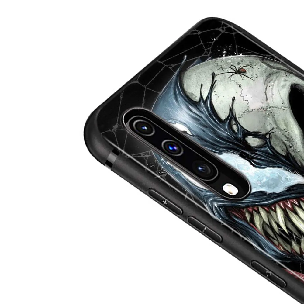 Black Soft Marvel Venom Spiderman For Samsung Galaxy A90 A80 A70 A70S A60 A50 A40 A30 A30S A20S A20E A10 A10E Phone Case