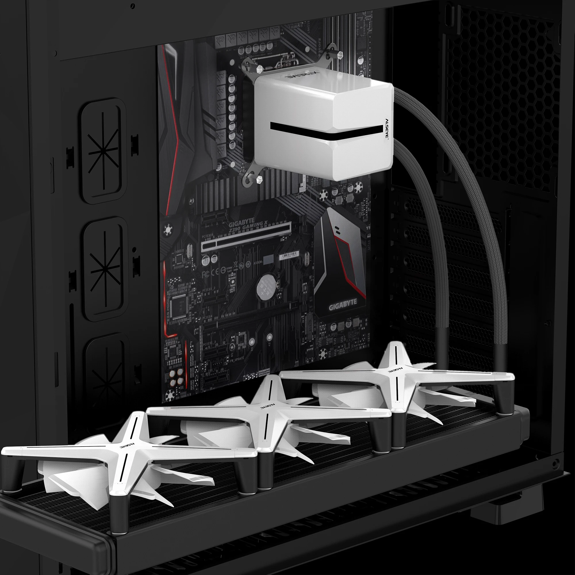 Охладитель жидкости серии ALSEYE XTREME AIO X360 регулируемое RGB Освещение для LGA
