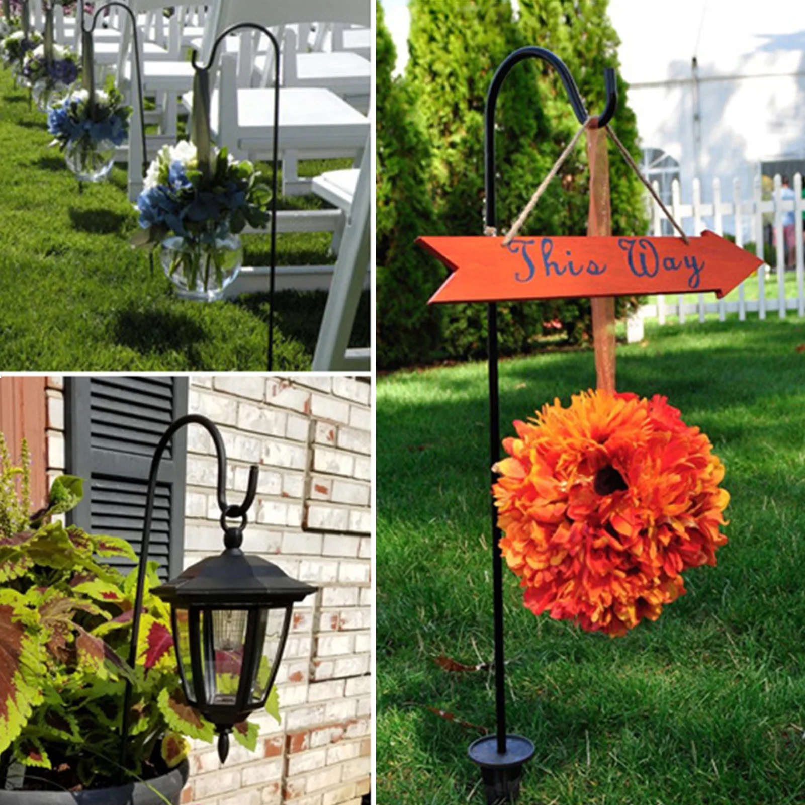 Овчинный крючок толстый сверхпрочный нержавеющий стальной подвесной садовая