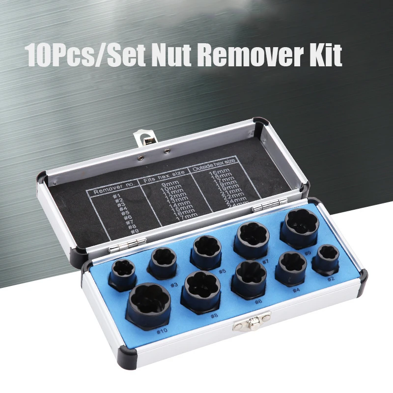 10 шт. набор инструментов для удаления поврежденных круглых болтов 9 19 мм| |