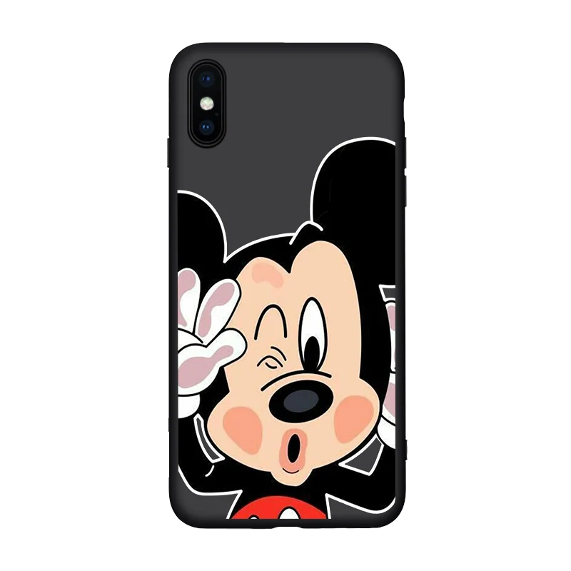 Чехол с принтом Микки Минни, Ультратонкий Мягкий чехол из ТПУ для iphone 6, 6s, 7, 8 plus, X, XR, XS, MAX 11, 11, ProMAX, мультфильм
