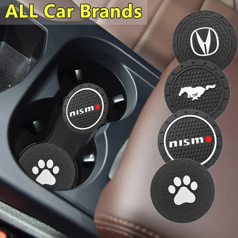 

2pcs Car Non-Slip Pad Cup Mat Coaster For Nissans Accessories Tiida Sylphy Teana Note X-trail 1 2 T31 T32 Serena Almera Qashqai