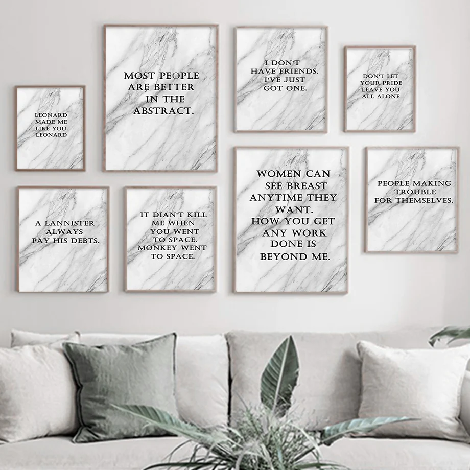 

Classic Movie Lines Positive Quotes Wall Art Canvas Painting Nordic Posters And Prints Pictures For Living Room Home Decor