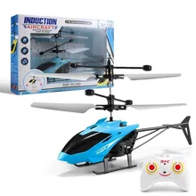 RC Helicopter 2.4G 3.5CH with Led Light RC Helicopter Indoor Toys for Beginner Kids Children Blue Re