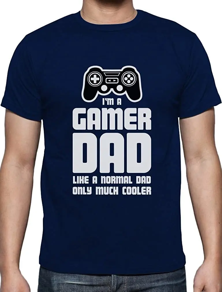 

Лучший подарок папе для папы забавная игровая рубашка I'm a Gamer отца Мужская футболка Короткие повседневные рубашки с круглым вырезом