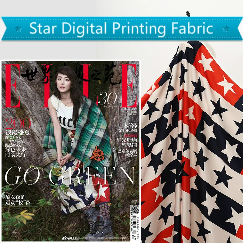 

Wedding satin fabric brand digital printing fabric satin fashion dress handmade DIY fabric wholesale cloth