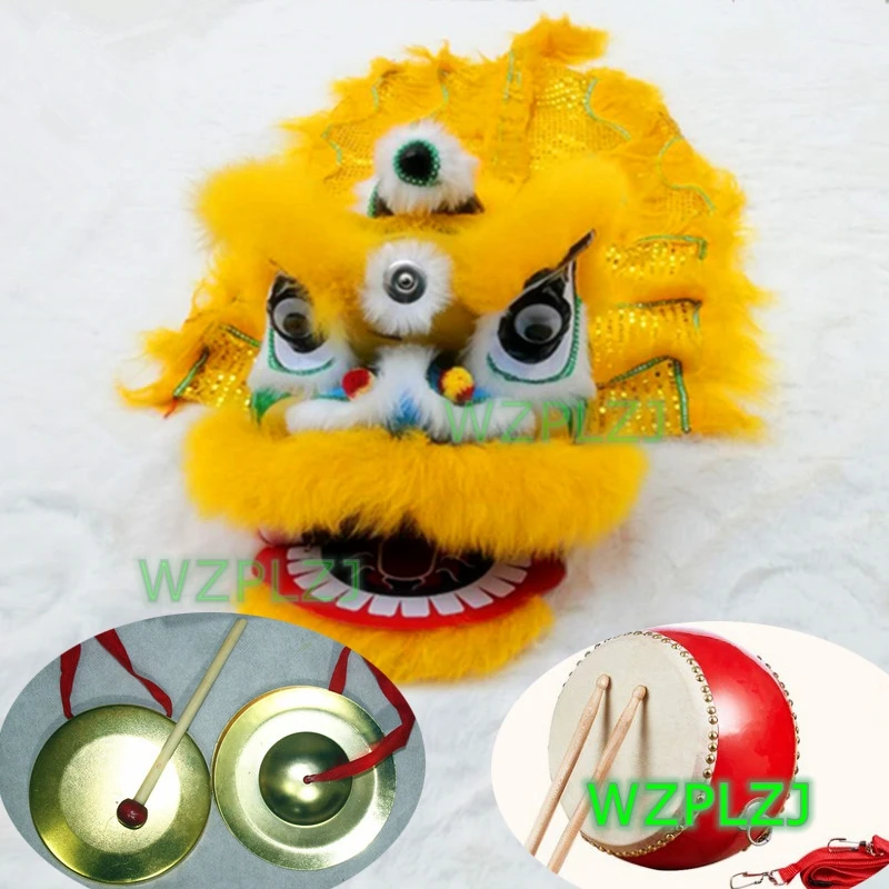 WZPLZJ Kid Lion Dance Costume Drum Gong Toy Props Children Play Party Performance Sport Outdoor Parade Parad Stage Mascot China